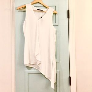 NWT white asymmetrical blouse